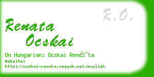 renata ocskai business card